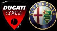 Logo Ducati Corse et Alfa Romeo