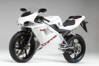 Cagiva Mito 125 en blanc.