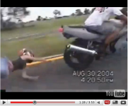 video chute accident crash moto